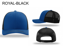 Load image into Gallery viewer, Royal Blue/Black Richardson Trucker 112