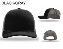 Load image into Gallery viewer, Black/Gray Richardson Trucker112