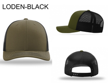 Load image into Gallery viewer, Loden/Black Richardson Trucker 112