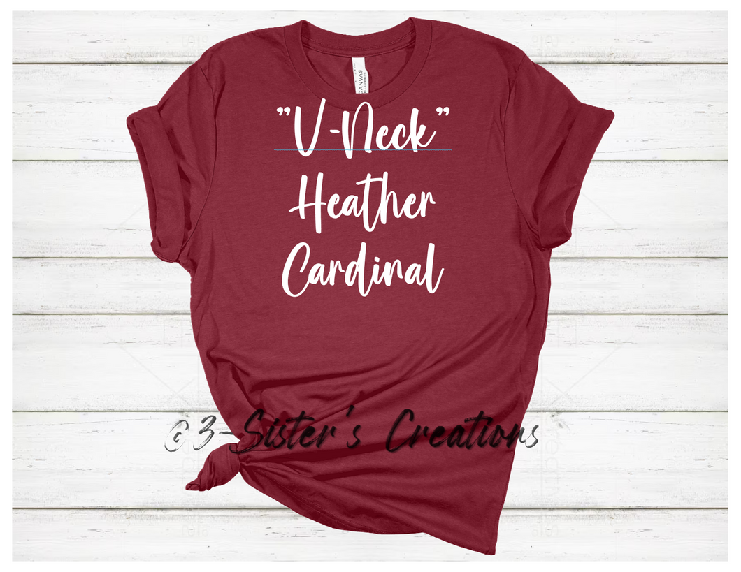 Heather Cardinal V-Neck