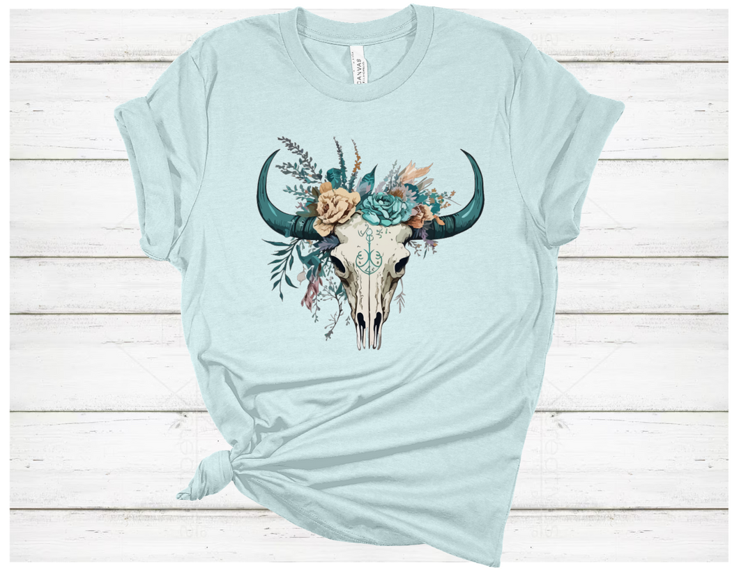 Boho Bull Skull