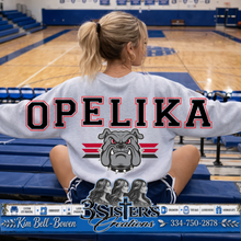 Load image into Gallery viewer, Oversized Varsity Letters Sweatshirt- Opelika Bulldogs
