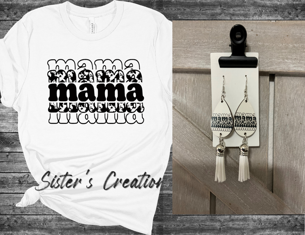 Mama Shirt & Earrings Set