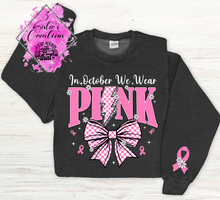 Load image into Gallery viewer, #1 Pink Cancer-Heather Black Sweatshirt
