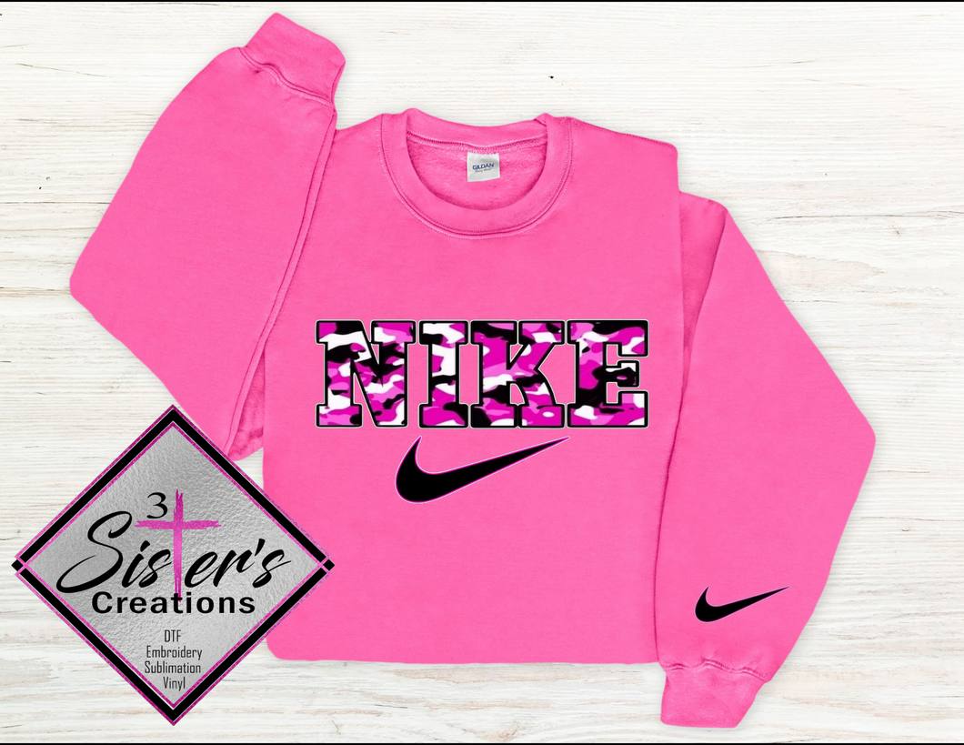 #1 Print- Safety Pink Sweatshirt