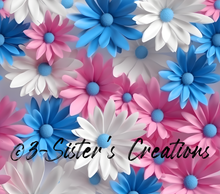 Load image into Gallery viewer, White Pink Blue Flowers
