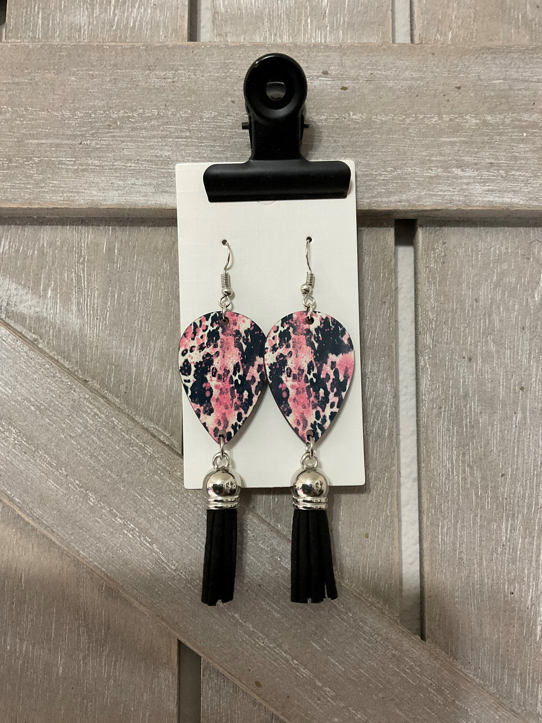 Pink & Black Earrings