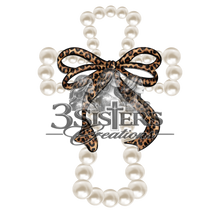 Load image into Gallery viewer, 214-214A  LEOPARD &amp; PEARLS CROSS
