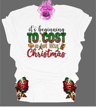 Load image into Gallery viewer, #26 Christmas- White T-shirt with Side Bows
