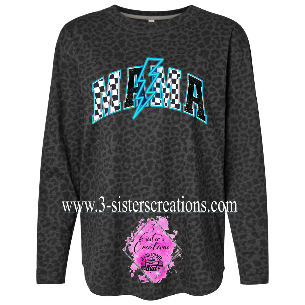 Leopard Long Sleeve-Blue Mama