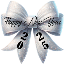 Load image into Gallery viewer, #6 New Years- White Glitter Bow
