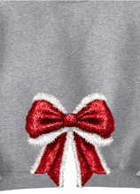Load image into Gallery viewer, #6 Christmas- Gray Sweatshirt Side Bows
