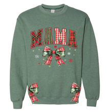 Load image into Gallery viewer, #7 Christmas- Heather Green Sweatshirt side bows
