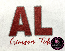 Load image into Gallery viewer, HTV Glitter Applique - AL Crimson Tide
