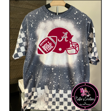 Load image into Gallery viewer, {127} Bleached Checkered Shirt-Roll Tide
