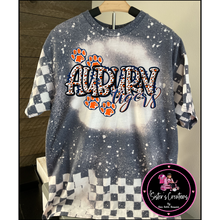 Load image into Gallery viewer, {32} Bleached Checkered Shirt-Auburn Tigers
