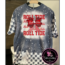 Load image into Gallery viewer, {4} Bleached Checkered Shirt-Roll Tide
