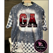 Load image into Gallery viewer, {6} Bleached Checkered Shirt-Bulldogs
