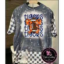 Load image into Gallery viewer, {86} Bleached Checkered Shirt- Tigers
