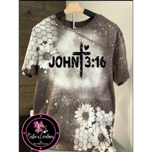Load image into Gallery viewer, {144} Bleached Honeycomb Shirt-John 3:16
