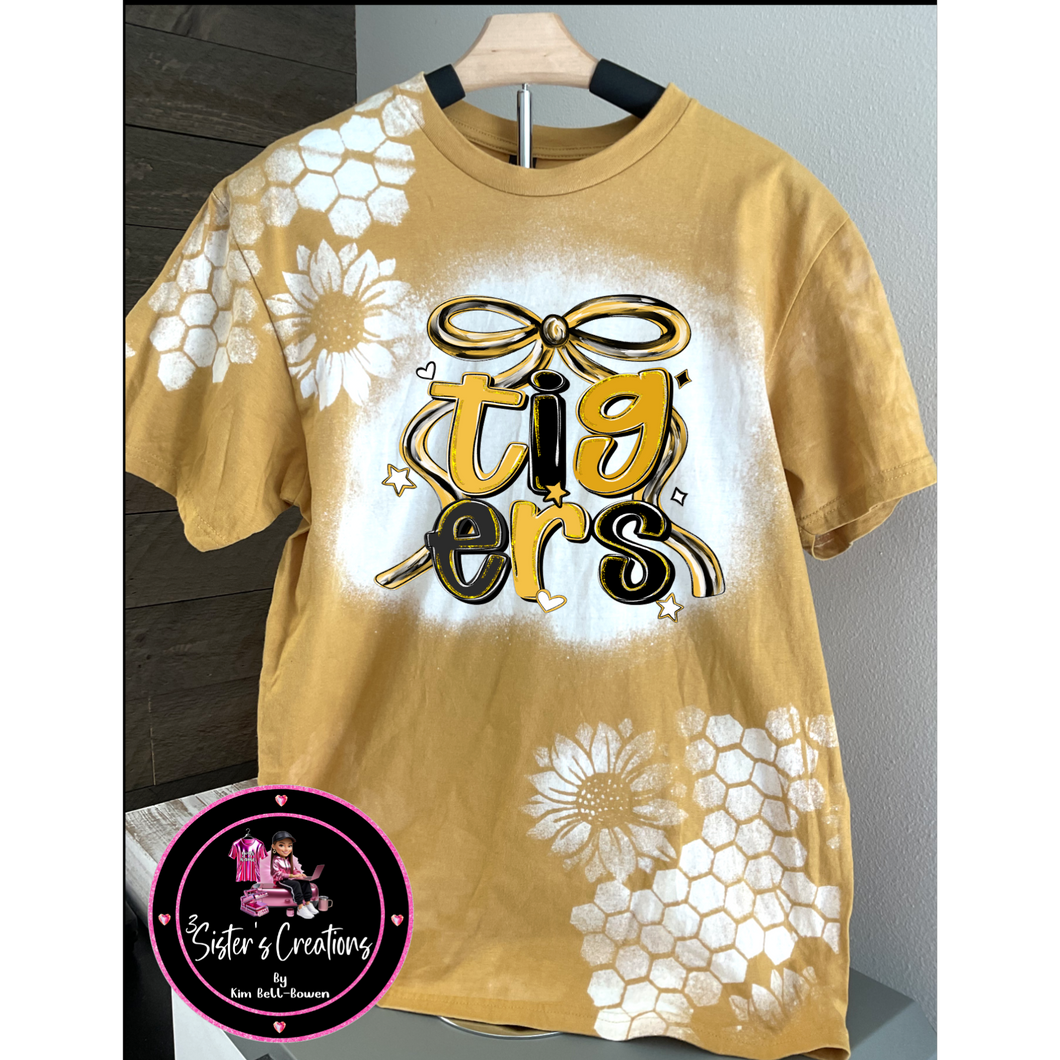 {73} Bleached Honeycomb Shirt-Dadeville Tigers