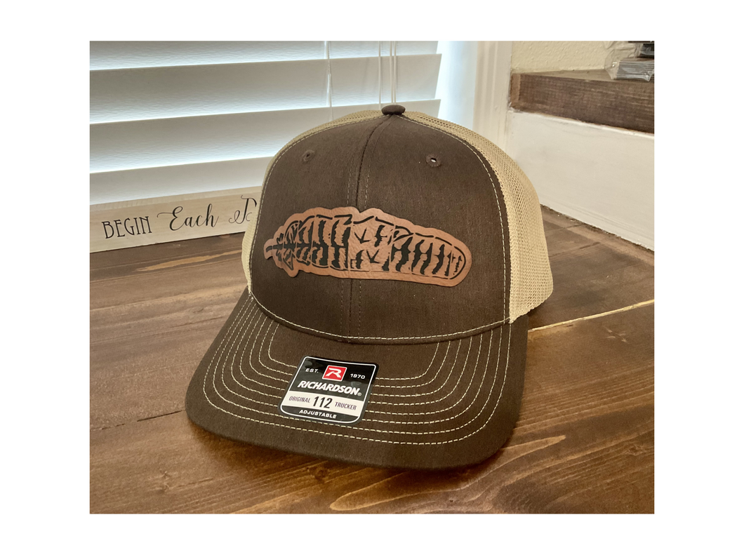 Richardson Trucker Hat with Turkey Feather