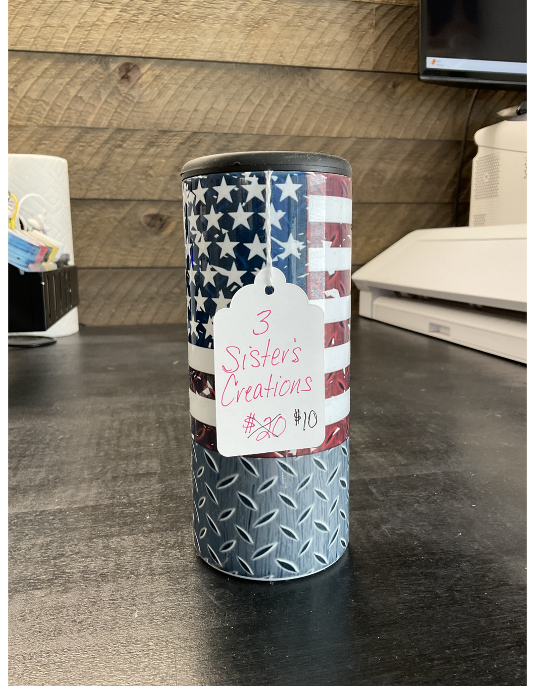 American Flag Koozie Tumbler