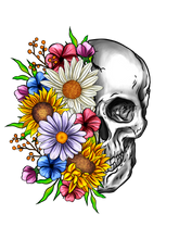 Load image into Gallery viewer, Flowers &amp; Skull
