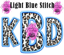 Load image into Gallery viewer, Faux Embroidery Leopard Print Initials
