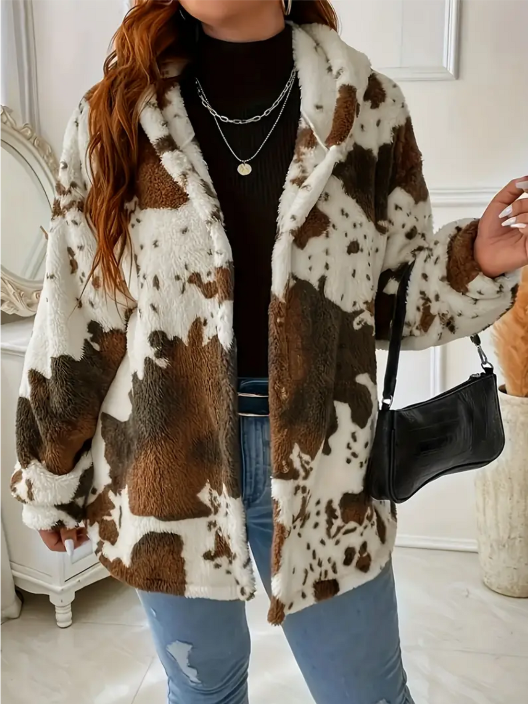 Pre Order: Cow Print Jacket {QC169238}