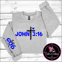 Load image into Gallery viewer, {136-137} John 3:16 - Blue
