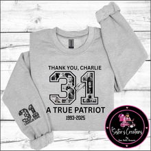 Load image into Gallery viewer, Charlie Kirk {18}- T-shirt - Sweatshirt - Hoodie
