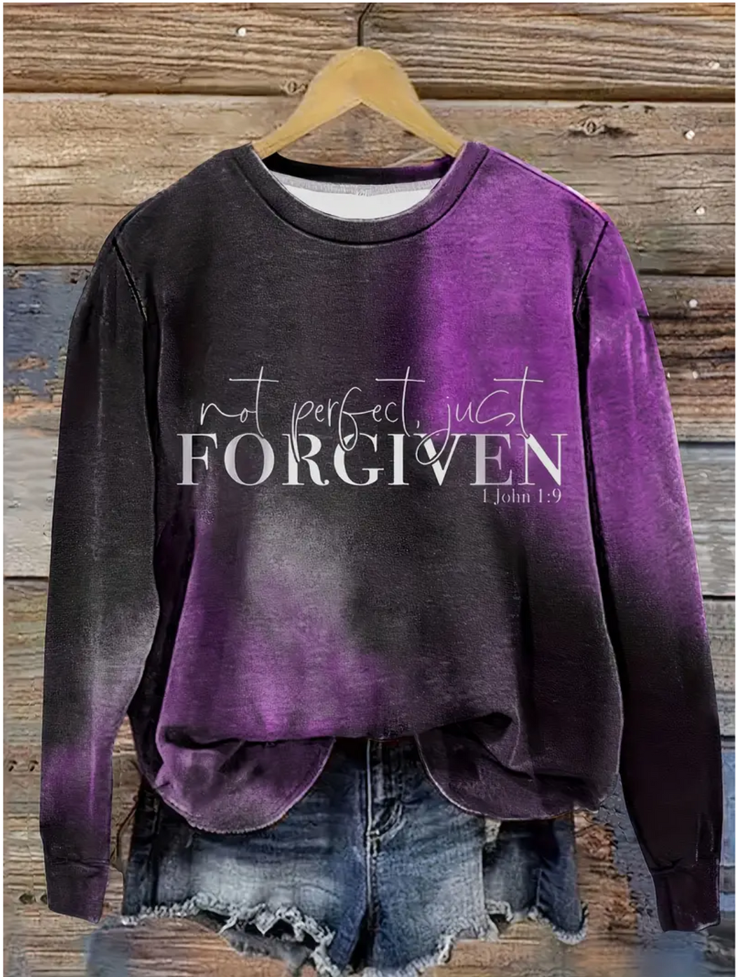 PRE ORDER: Purple Tie Dye Forgiven Sweatshirt {VN197169}