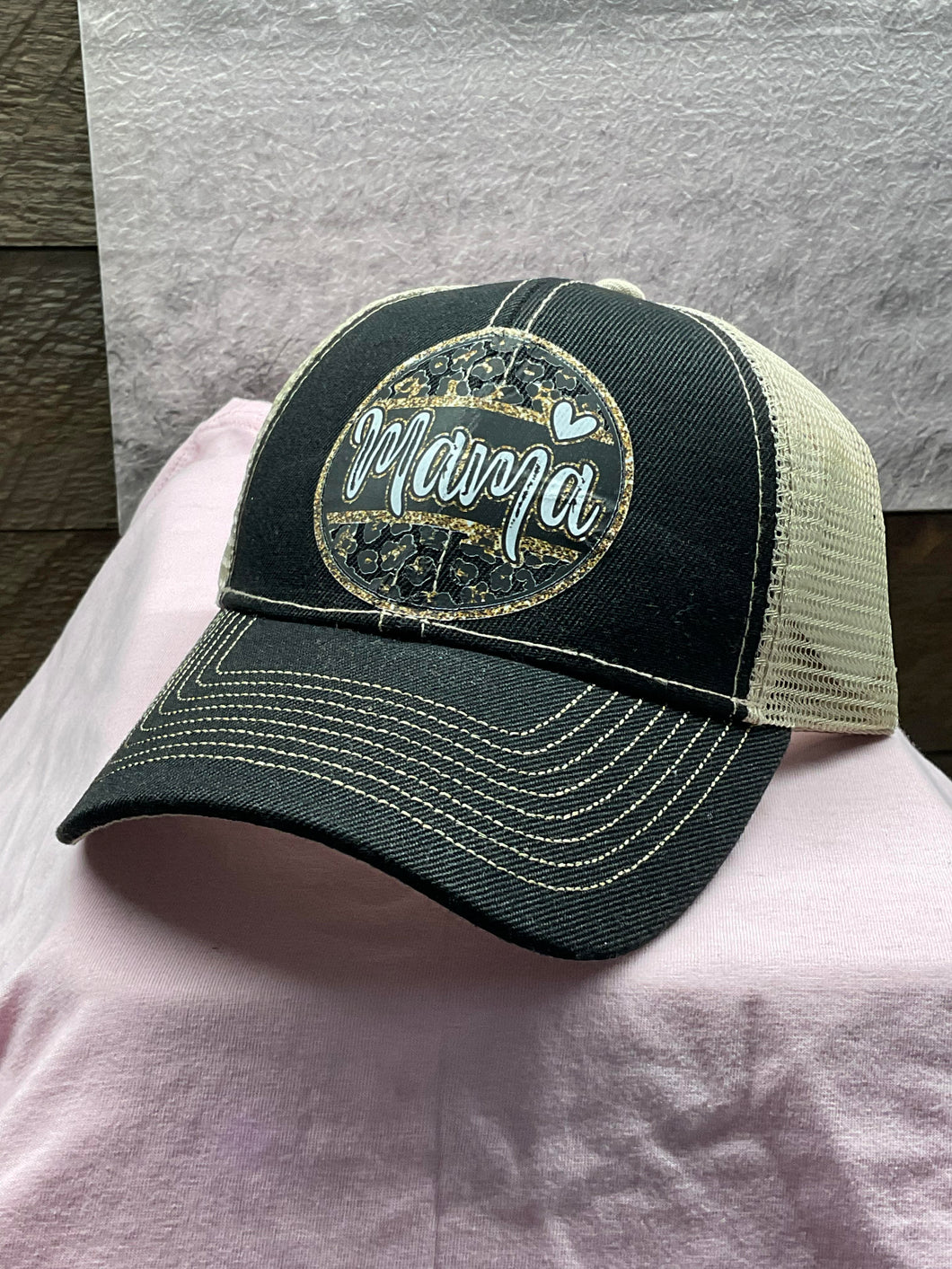 Black & Khaki Mama Hat
