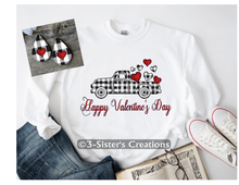 Load image into Gallery viewer, Truck Sweat Shirt &amp; Earrings Set
