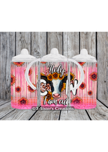 Load image into Gallery viewer, Cow - Pink Sippy Tumbler
