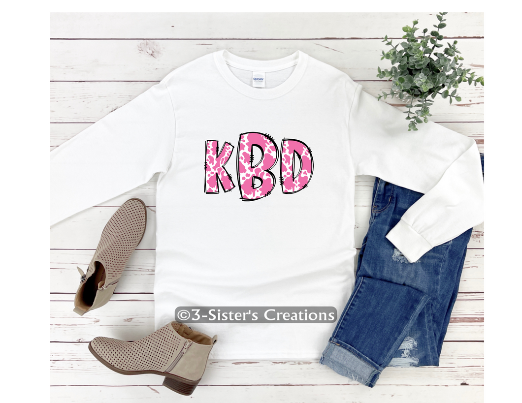 Pink Cow Design-Personalized