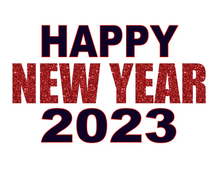 Load image into Gallery viewer, Red Glitter Happy New Year 2023
