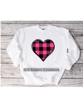 Load image into Gallery viewer, Pink Plaid Heart
