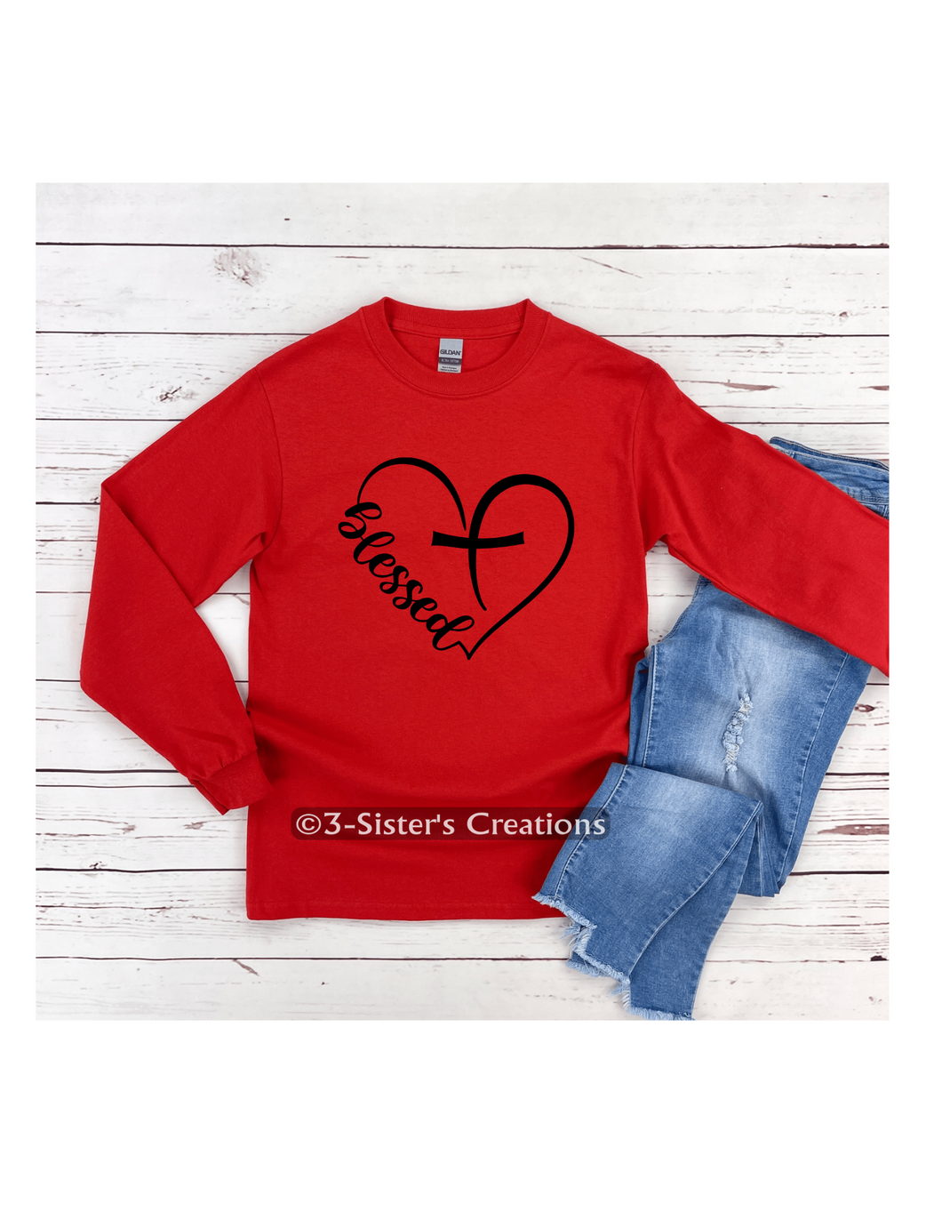 Heart & Cross - Red Shirt