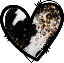 Load image into Gallery viewer, Cow Print &amp; Leopard Hearts
