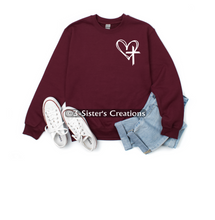 Load image into Gallery viewer, Jesus Has My Back-Maroon Sweat Shirt
